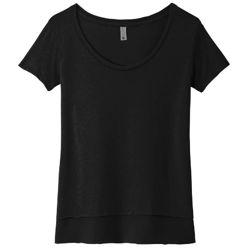 Next Level Women's Black Festival Scoop Neck Tee