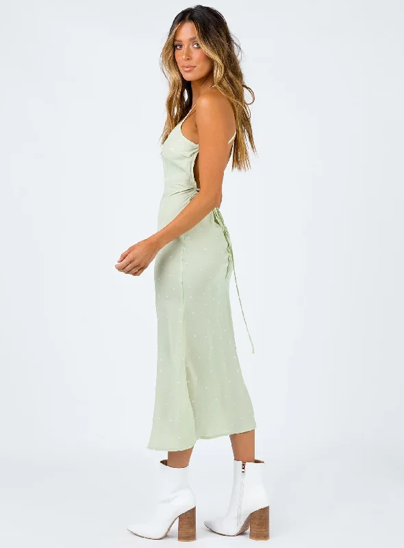 On Cloud Nine Midi Dress Green