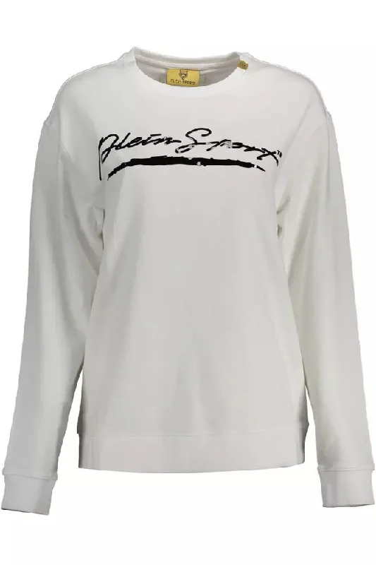 Plein Sport Elegant Long-Sleeved Sweatshirt with Logo Women's Appliqué