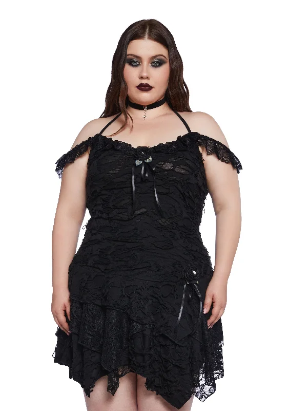 Plus Gothic Gardens Mini Dress