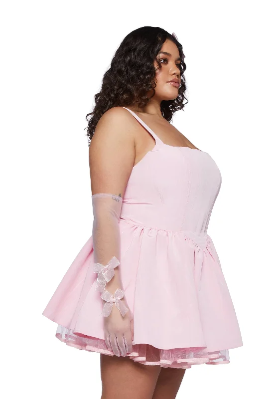 Plus Magic Moves Corset Dress- Light Pink