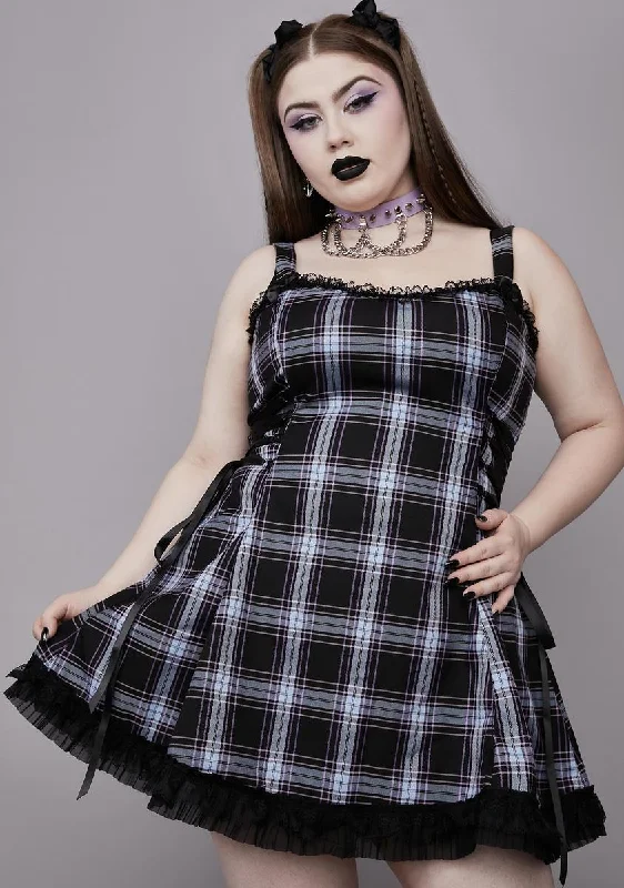 Plus Sinister Student Plaid Mini Dress