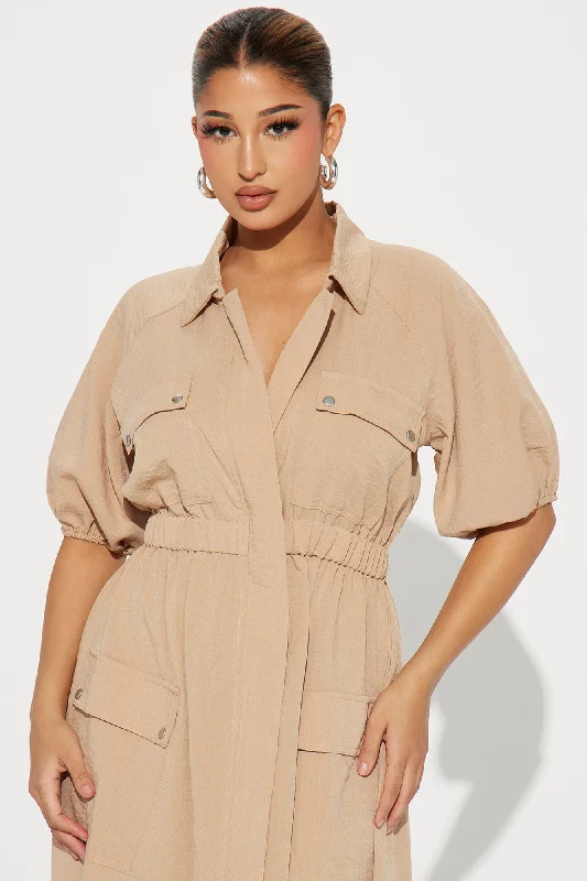 Polina Maxi Dress - Taupe