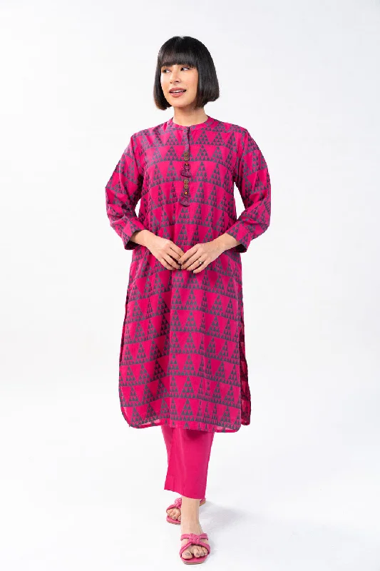 Printed Jacquard Kurti