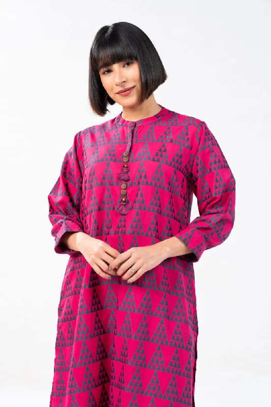 Printed Jacquard Kurti