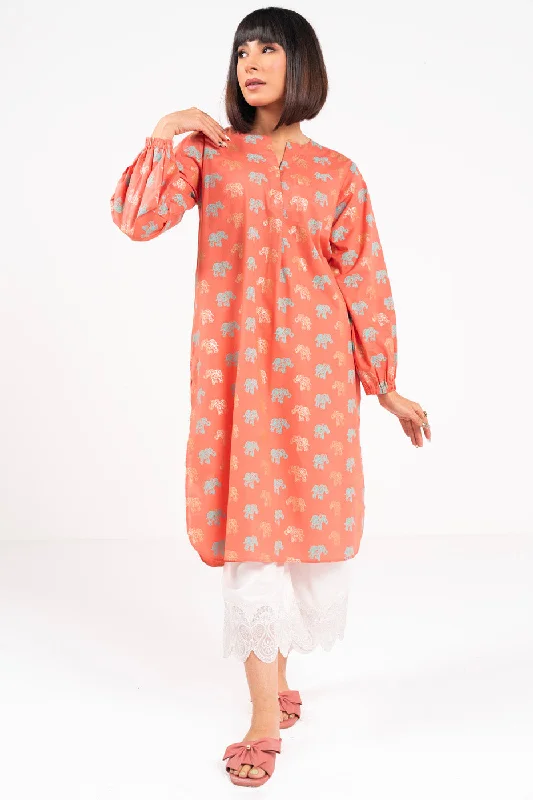 Printed Slub Kurti