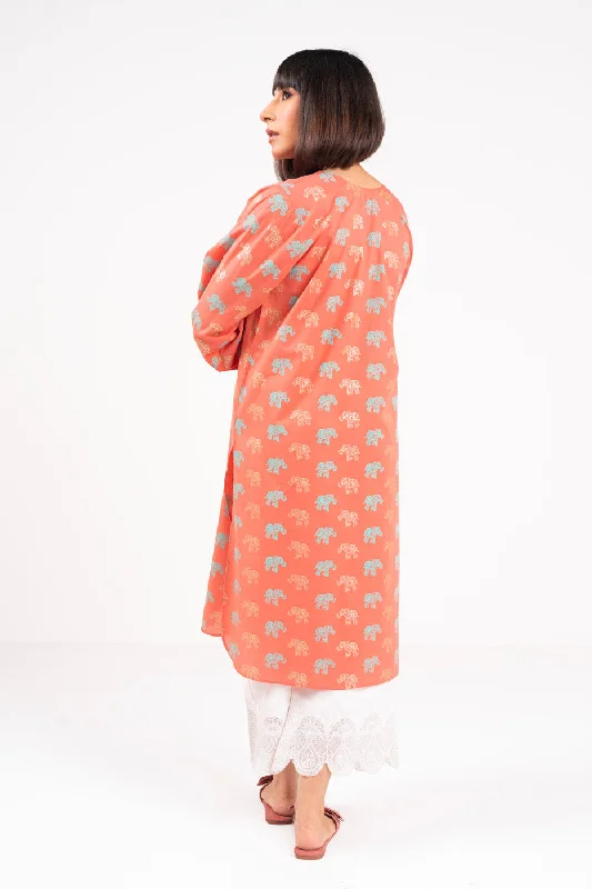 Printed Slub Kurti