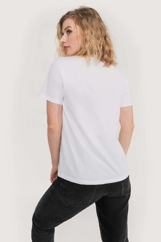 Relaxed V-Neck T-Shirt (Brilliant White)