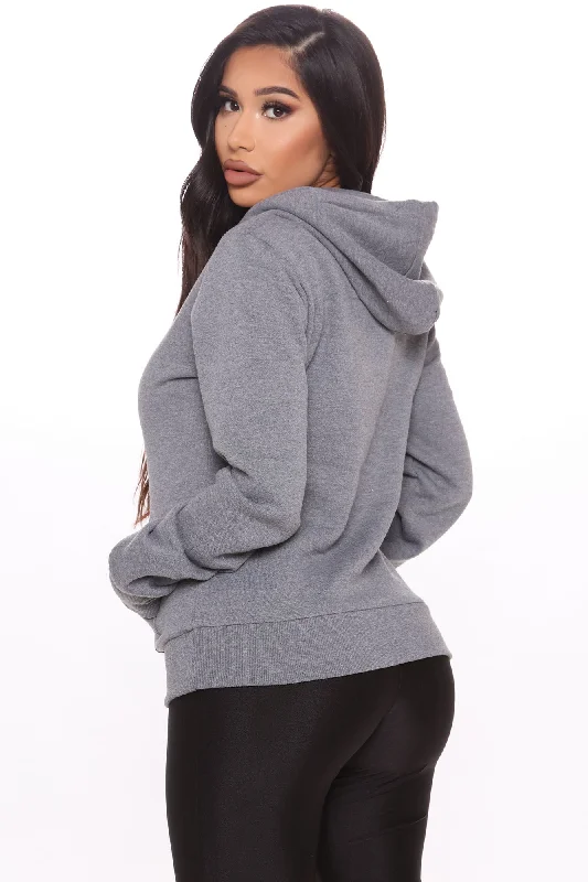 Relaxed Vibe Solid Hoodie - Heather Grey