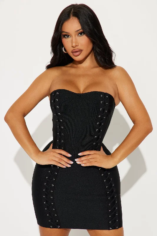 Rock Ur World Bandage Mini Dress - Black