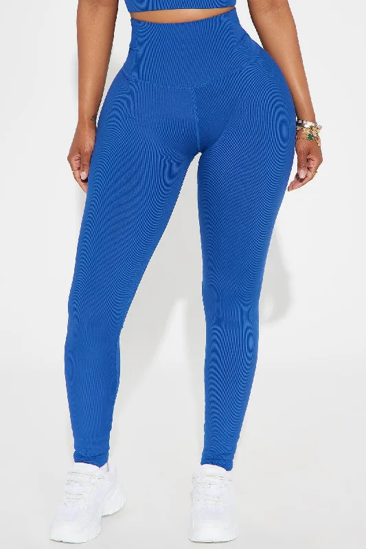 Serenity Ribbed Leggings - Navy