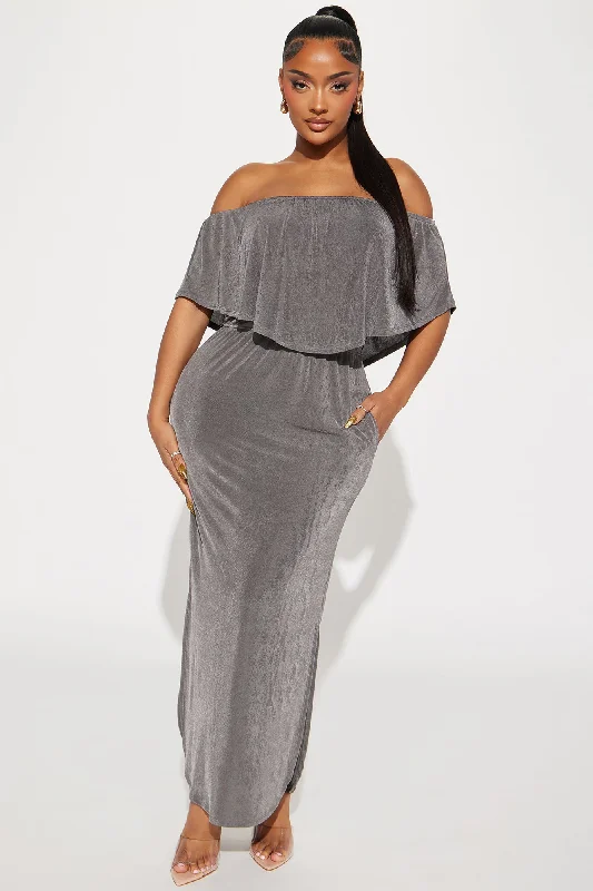 Sonya Slinky Maxi Dress - Charcoal