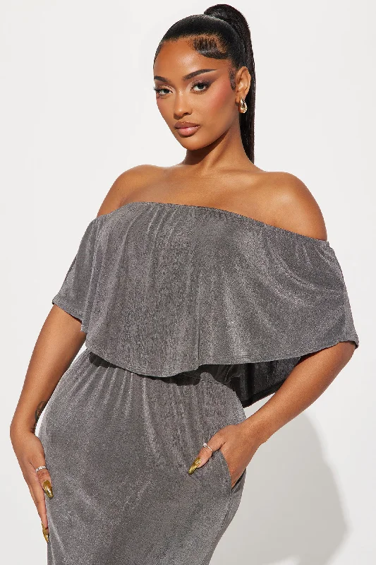 Sonya Slinky Maxi Dress - Charcoal