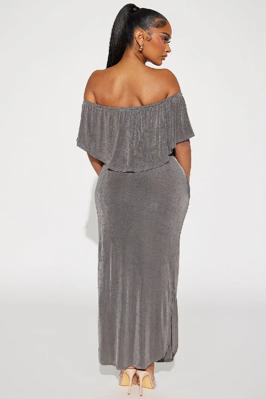 Sonya Slinky Maxi Dress - Charcoal