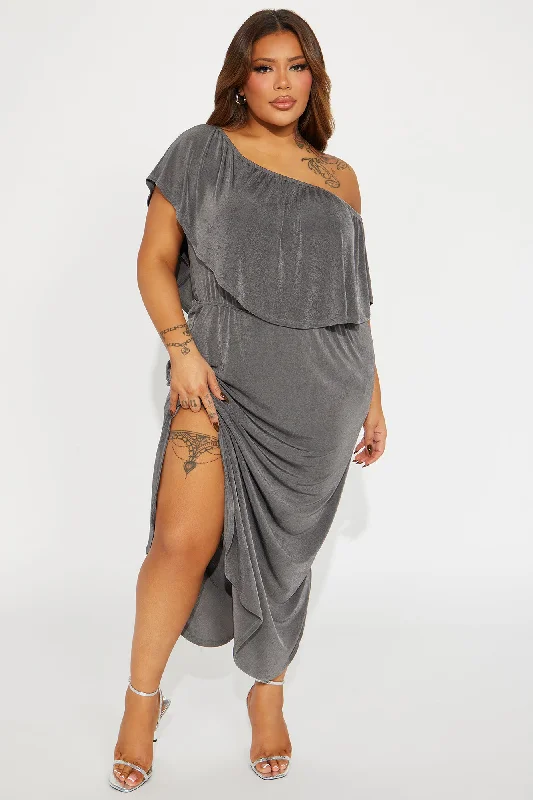 Sonya Slinky Maxi Dress - Charcoal