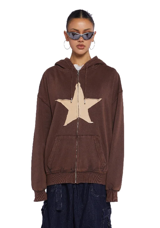 Star Zip-Up Hoodie