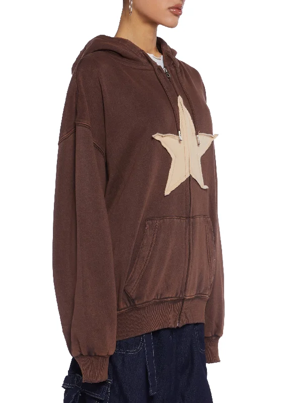 Star Zip-Up Hoodie