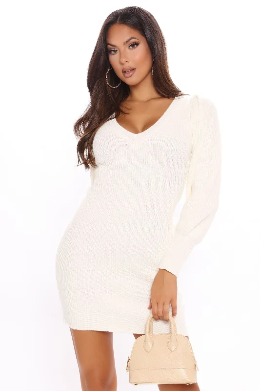 Steph Sweater Mini Dress - Ivory