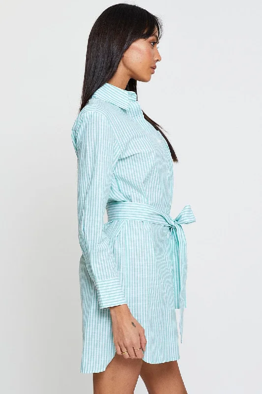 Stripe Oversized Shirts Long Sleeve