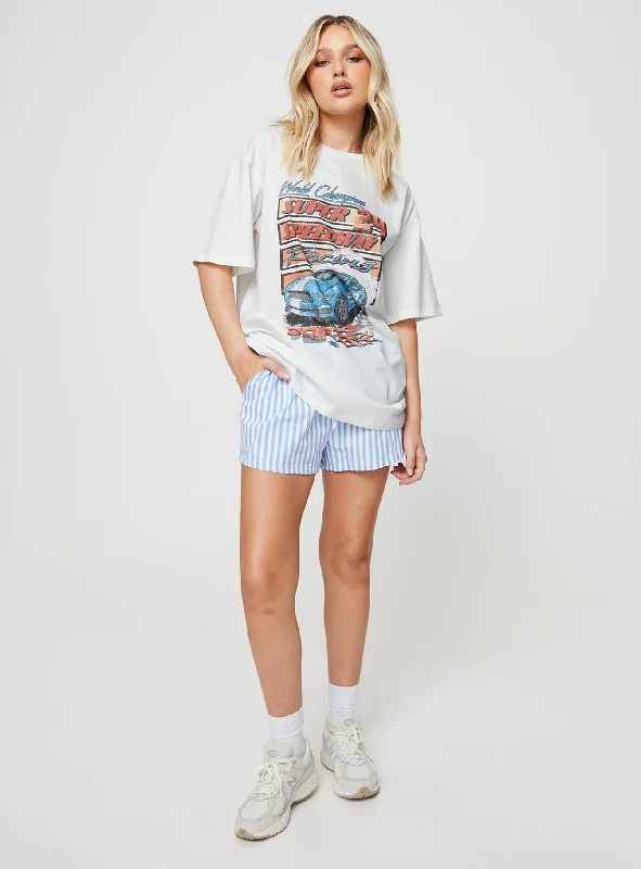 Super 24 Oversized Tee White