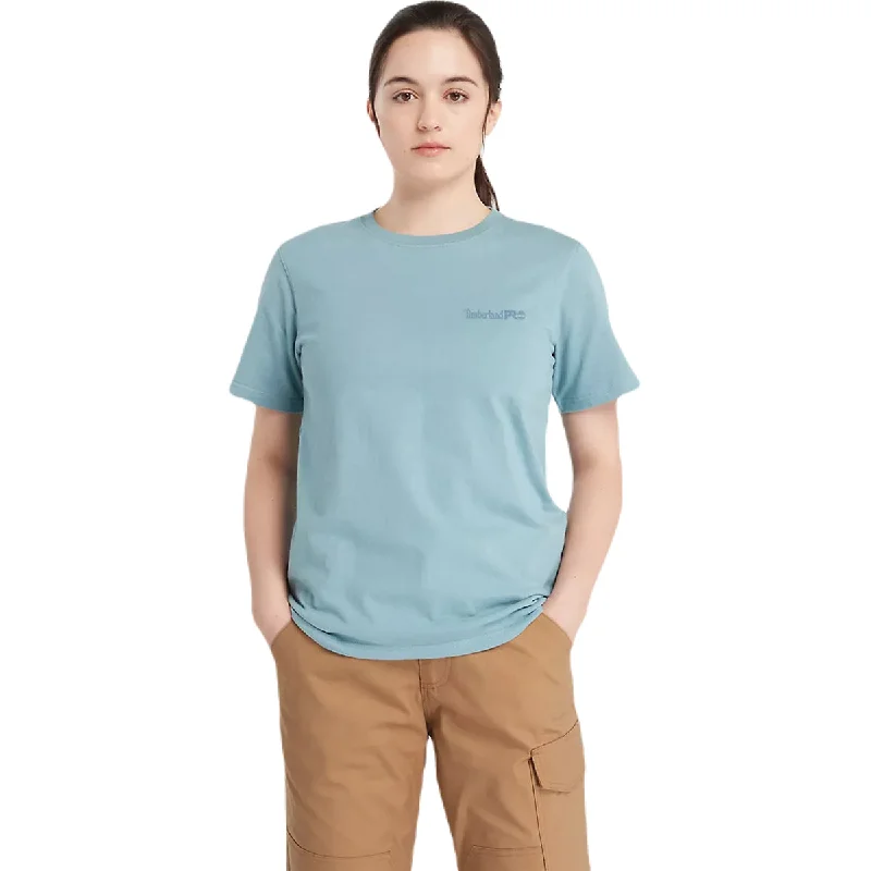 Timberland Women's Smoke Blue Cotton Core T-Shirt