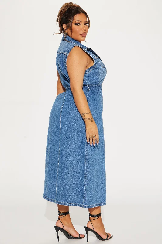 Tennessee Denim Maxi Dress - Dark Wash