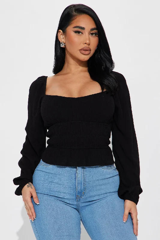 To My City Blouse Top - Black