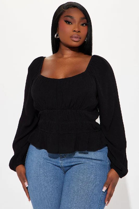 To My City Blouse Top - Black