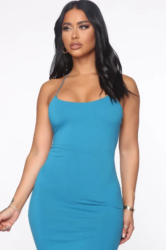 Upgrading Midi Dress - Teal