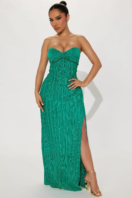 Waikiki Plisse Maxi Dress - Kelly Green