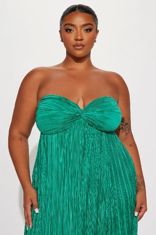 Waikiki Plisse Maxi Dress - Kelly Green