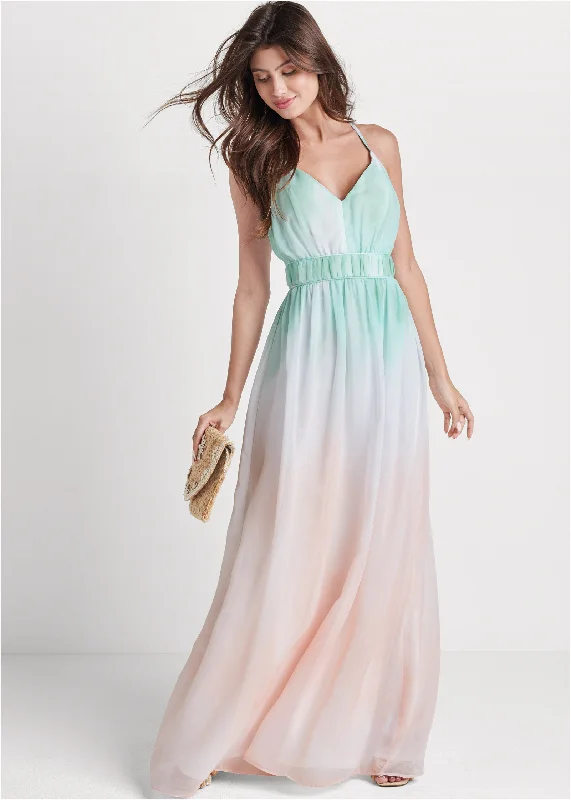 Ombre maxi dress - Blush Multi