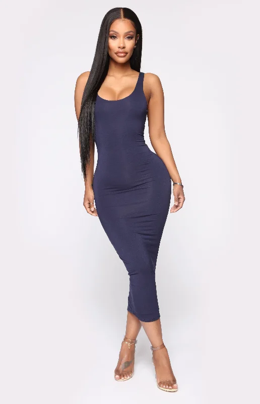 Your Needs Met Dress - Navy