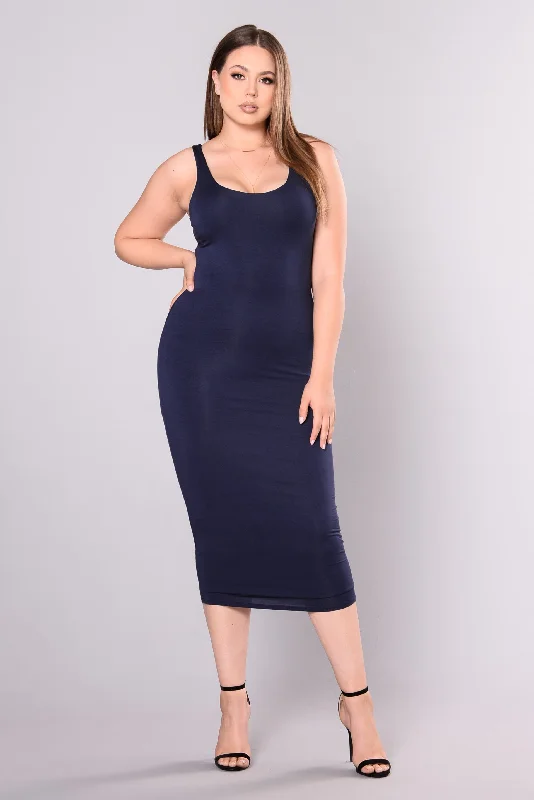 Your Needs Met Dress - Navy