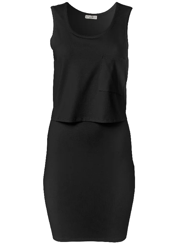 Casual tank dress - Black