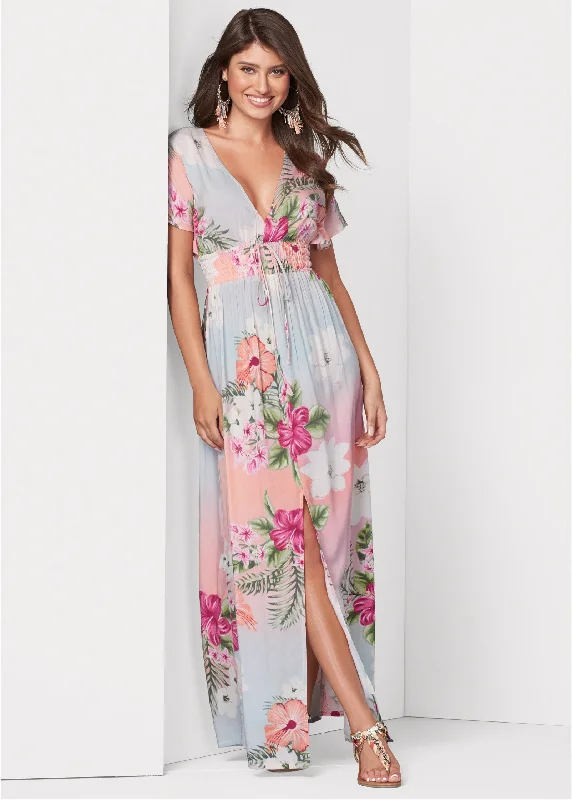 Floral maxi dress - Light Pink Multi