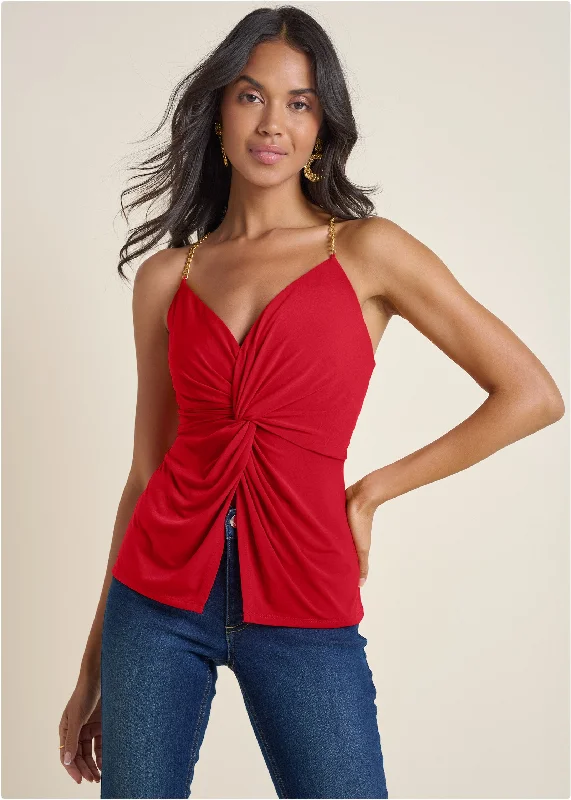 Chain detail swing top - Red