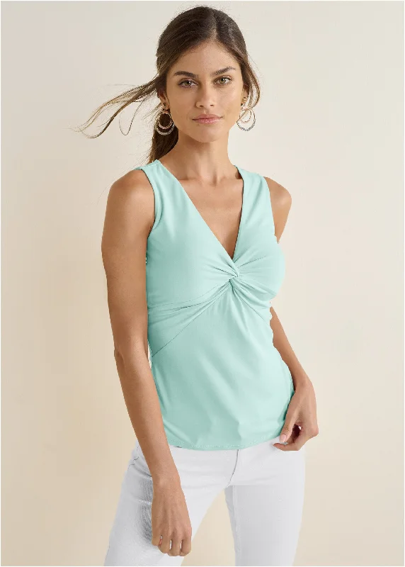 Twist front top - Mint