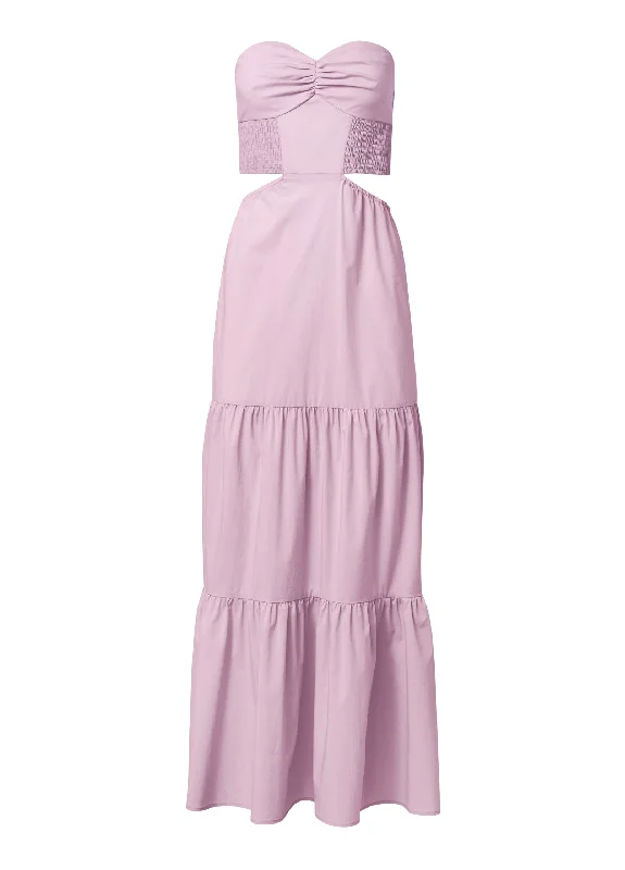 Cutout tie-back maxi dress - Light Purple