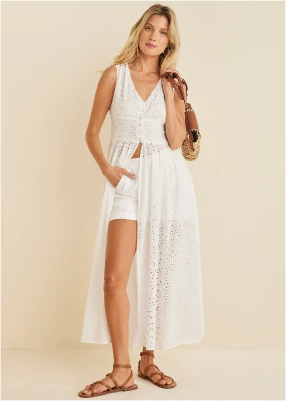 Eyelet maxi top - Off White