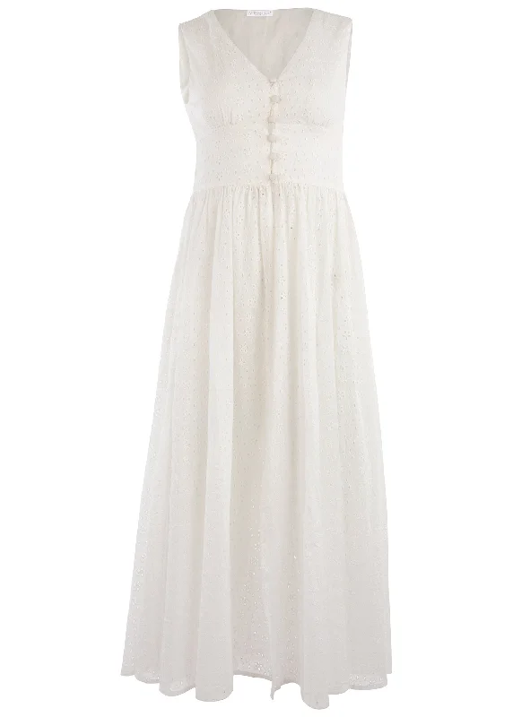 Eyelet maxi top - Off White