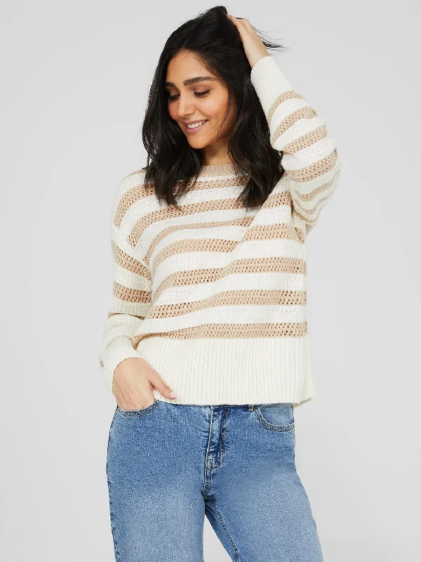 Striped Drop Shoulder Sweater