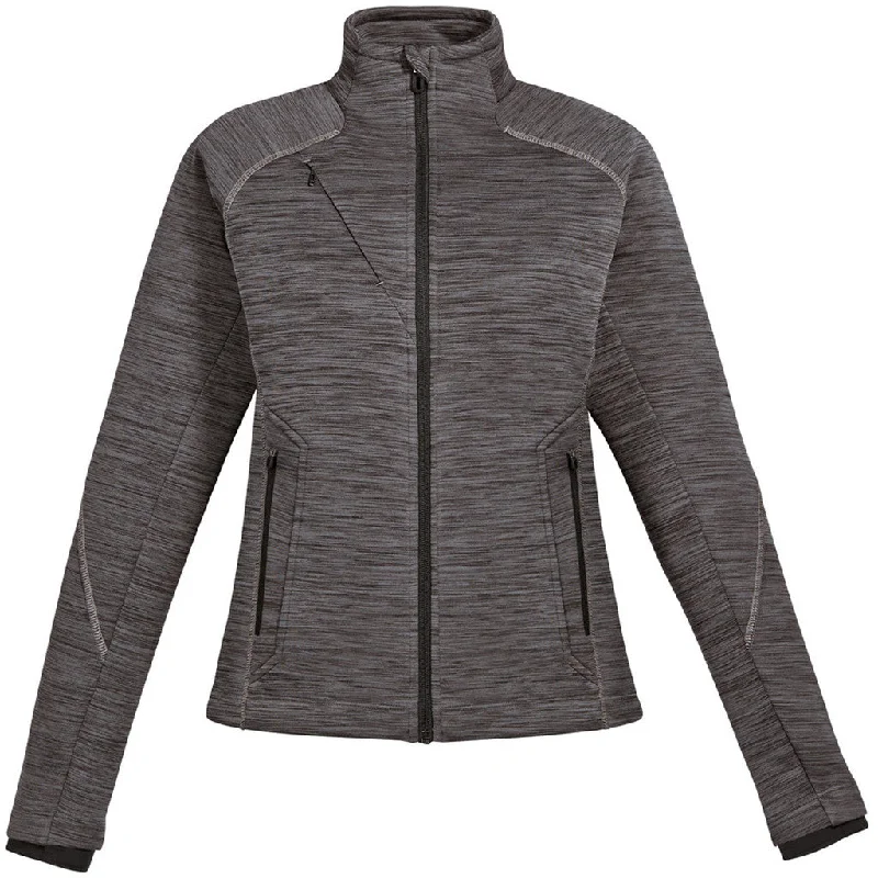 North End Women's Carbon/Black Flux Melange Fleece Jacket