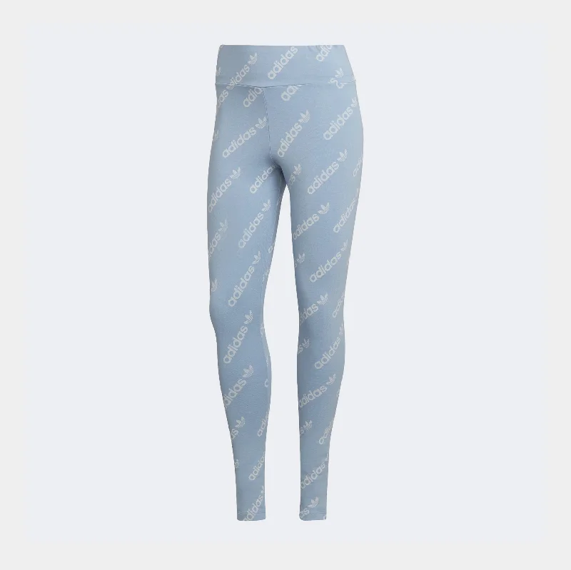 Logomania Leggings Womens Pants (Light Blue)