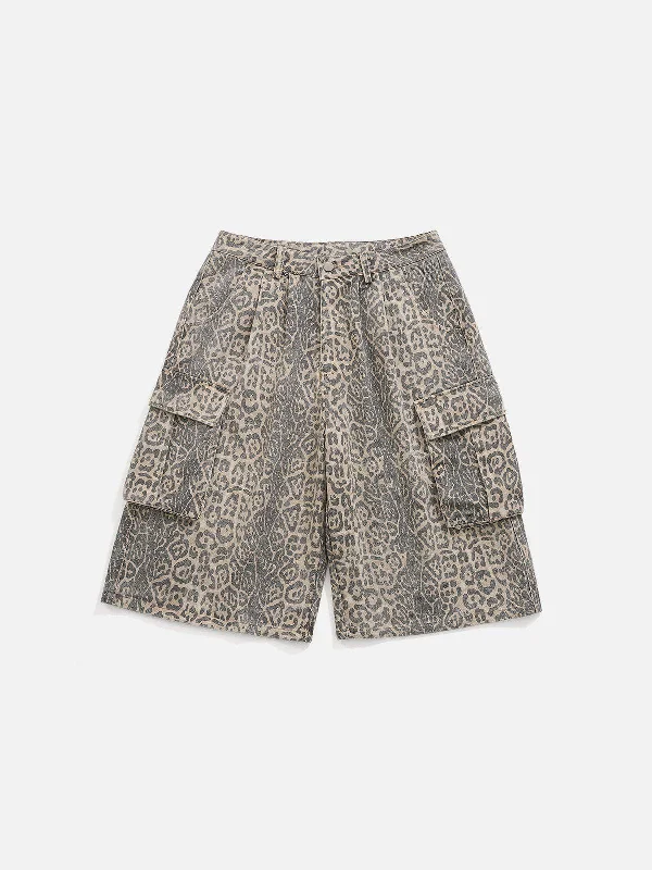 Aelfric Eden Leopard Print Shorts