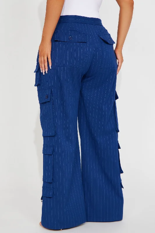 After Hours Pinstripe Trouser - Navy