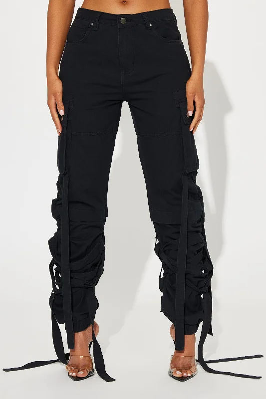 All Tied Up Cargo Jogger - Black