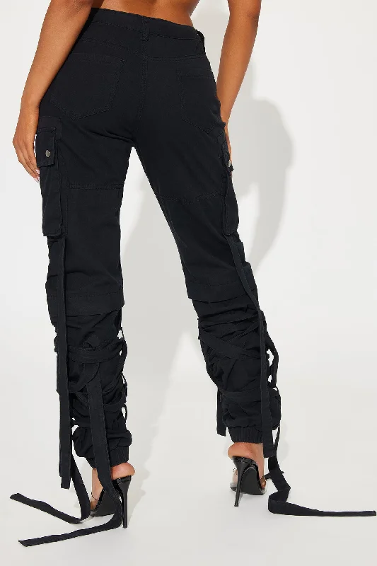 All Tied Up Cargo Jogger - Black