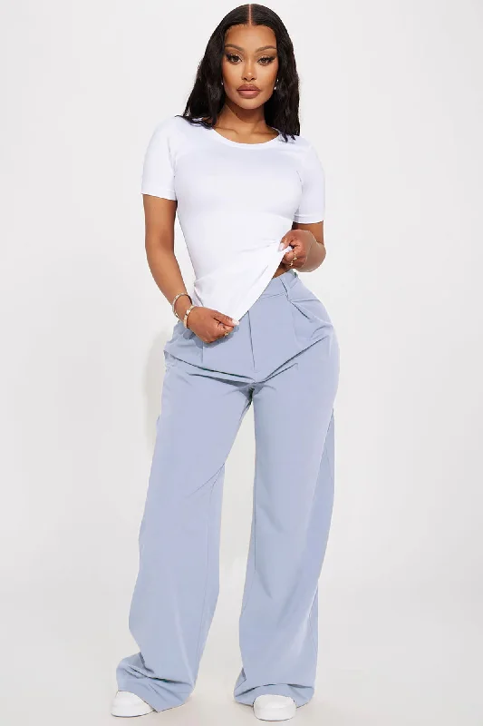 Allison Wide Leg Trouser - Grey