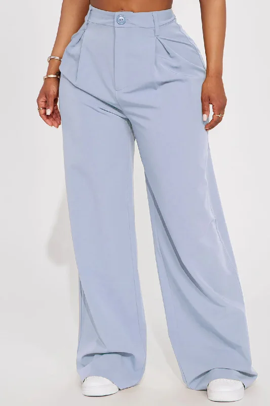 Allison Wide Leg Trouser - Grey